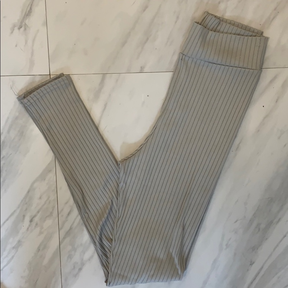 PLT Grey Ribbed Legging
